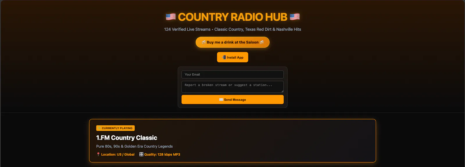 Country Radio Hub  screenshot 1