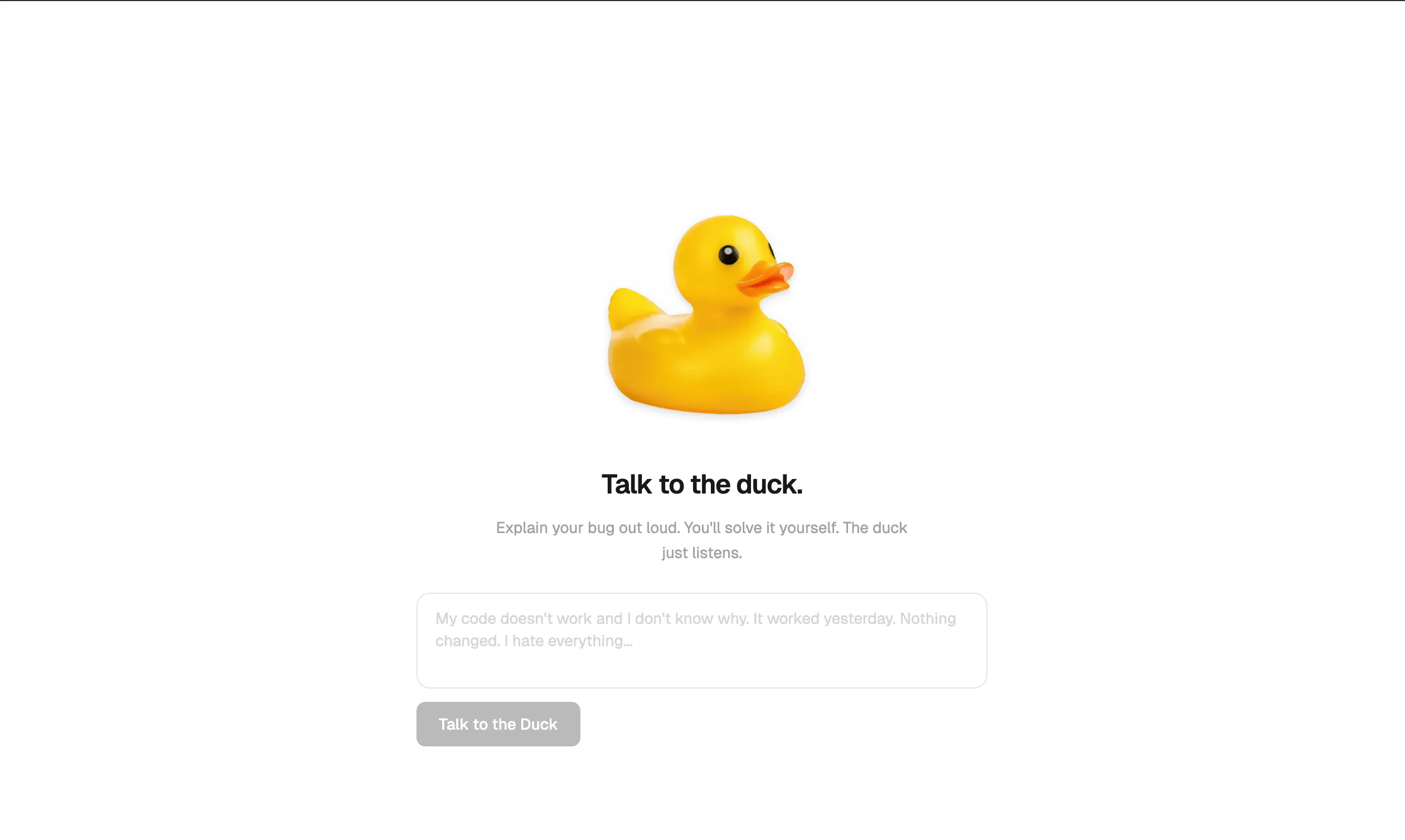 Explain Your Bug to the Rubber Duck 项目横幅