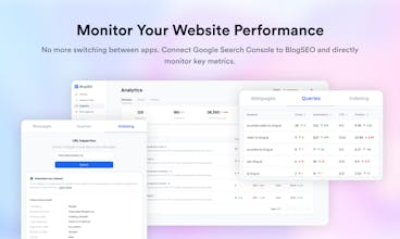 Une capture d&rsquo;écran de la fonctionnalité du suivi des progrès dans l&rsquo;application BlogSEO AI, permettant aux utilisateurs de suivre les performances SEO de leur site web.