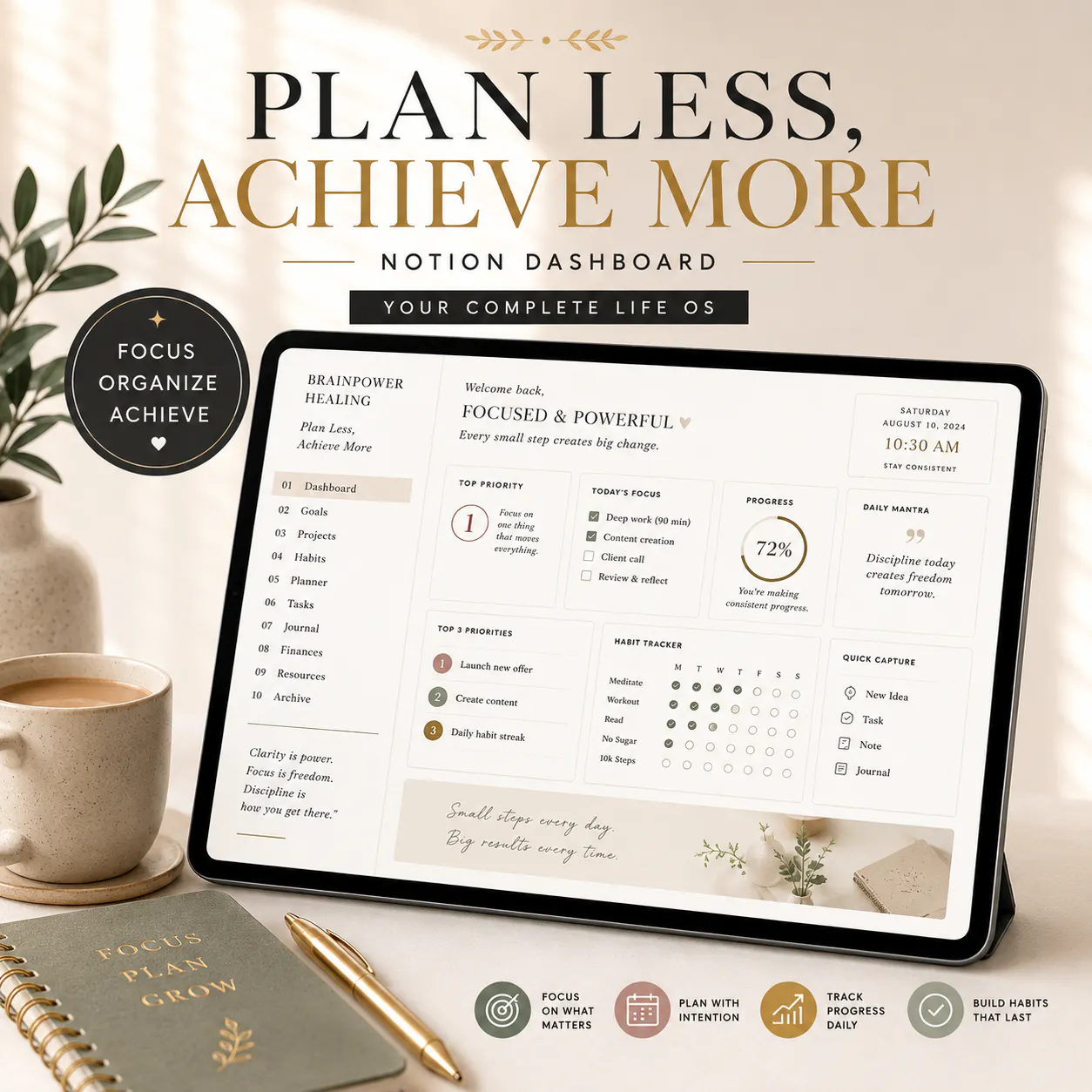 Plan Less, Achieve More |Ultimate Notion gallery image