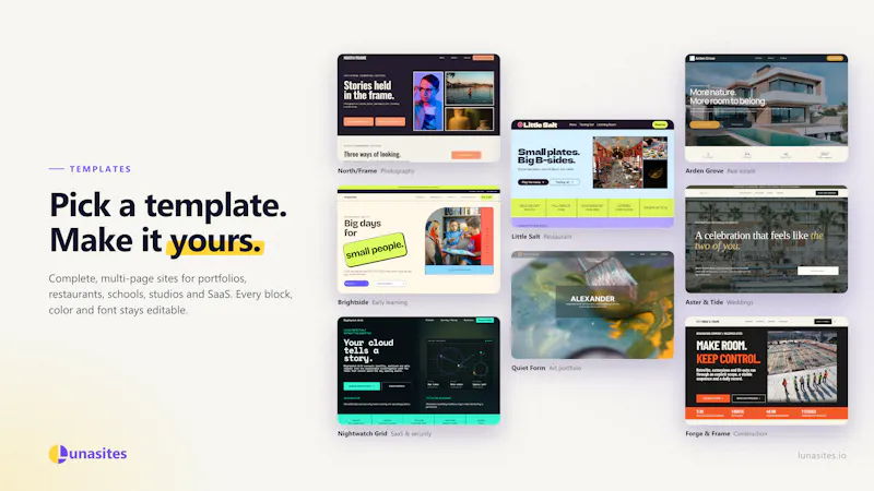 LunaSites! Website builder with MCP screenshot 5