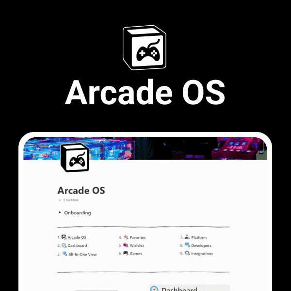 Arcade OS - Capture and manage your Games in Notion media 2