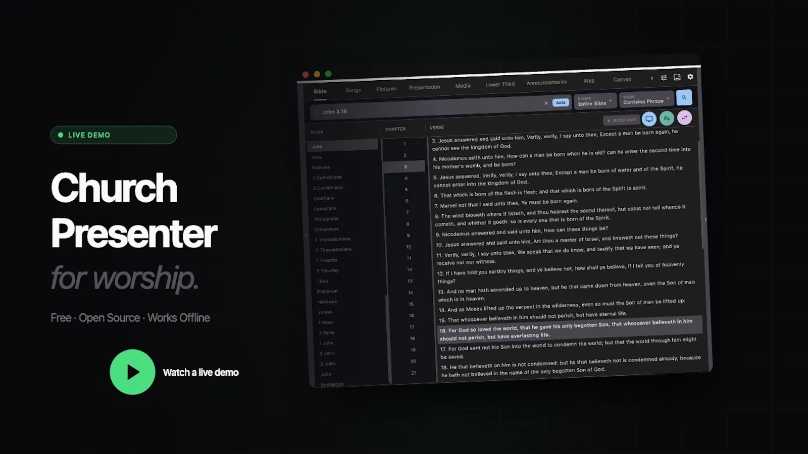 Church Presenter screenshot 1 (video preview)