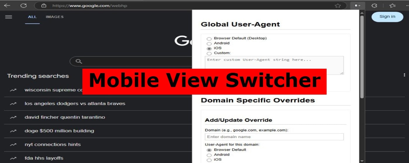 Switcher di visualizzazione mobile media 1