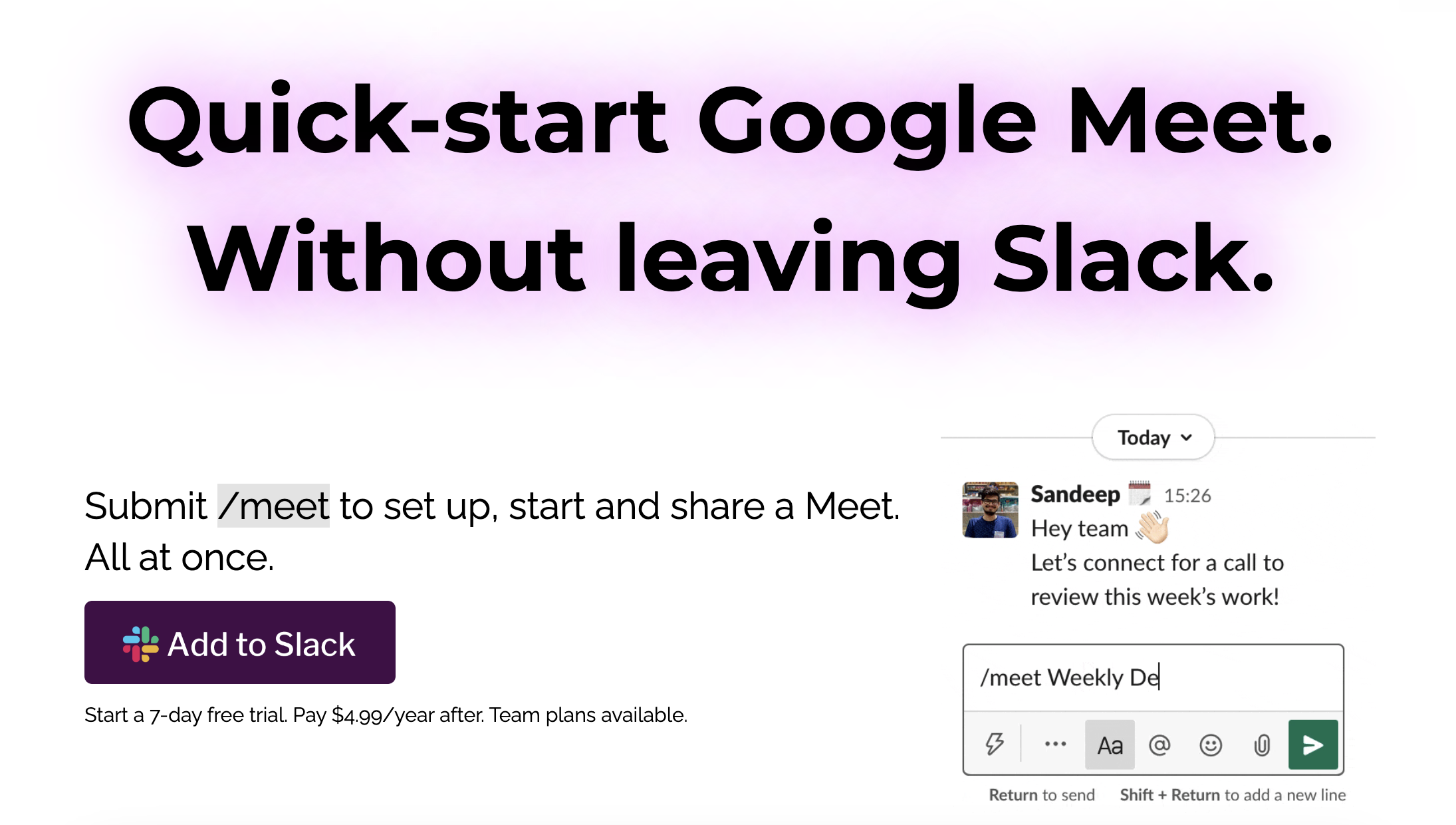 Slack meet deals