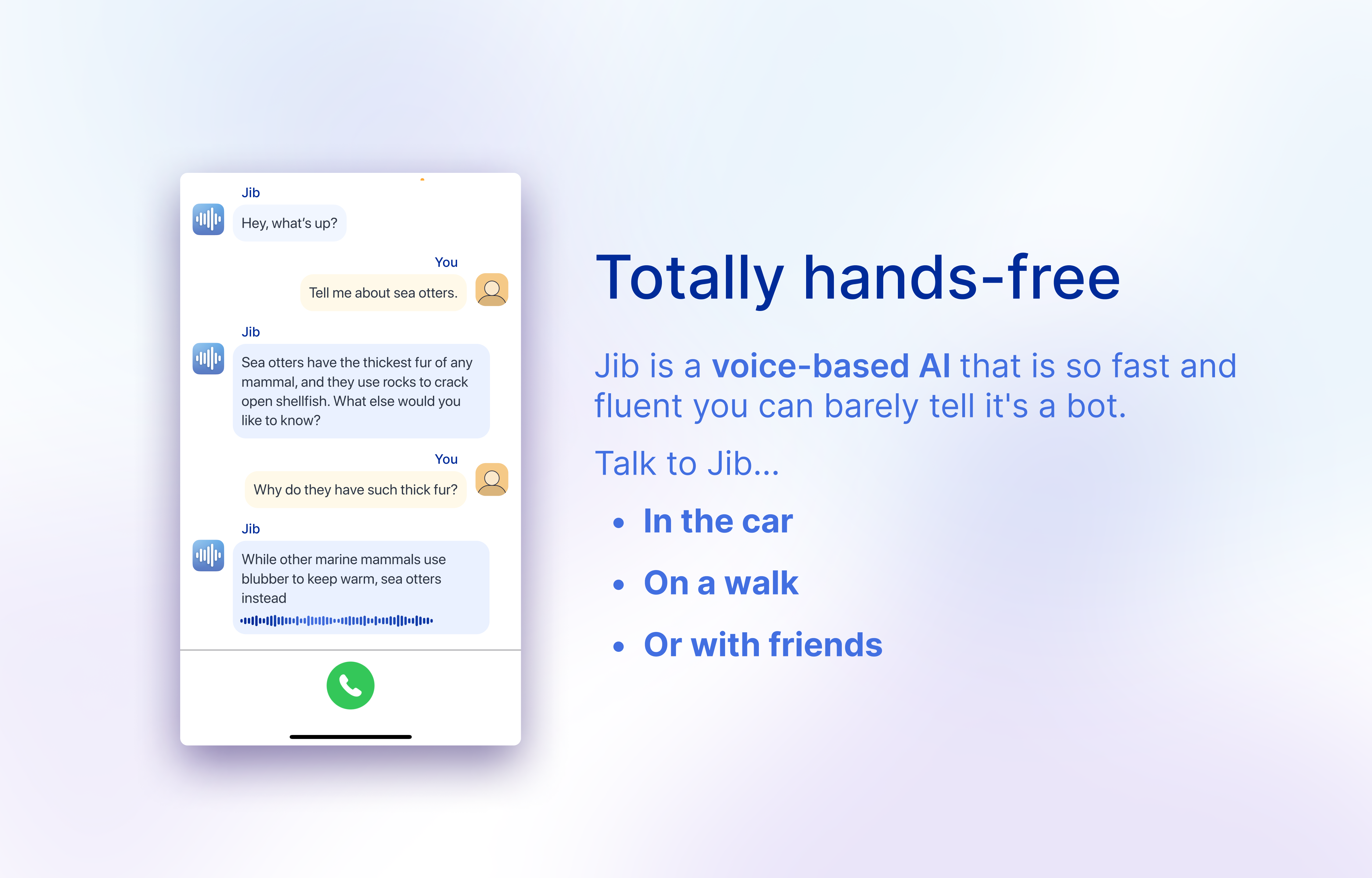 startuptile Jib-Fast fluent voice-based AI