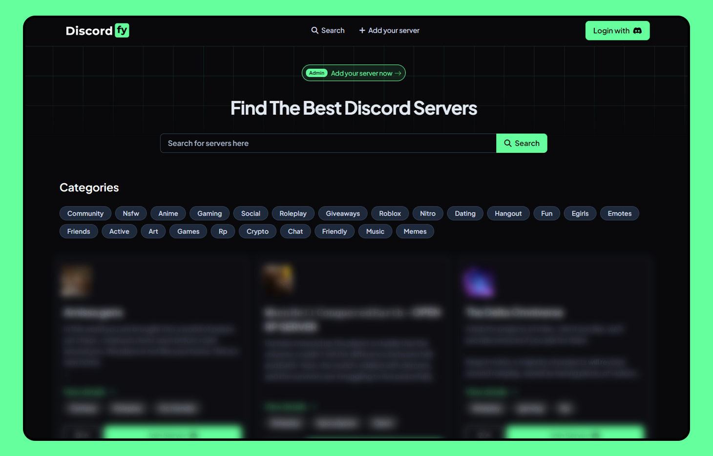 Discordfy - Scopri e promuovi i server discord con discordfy! media 1