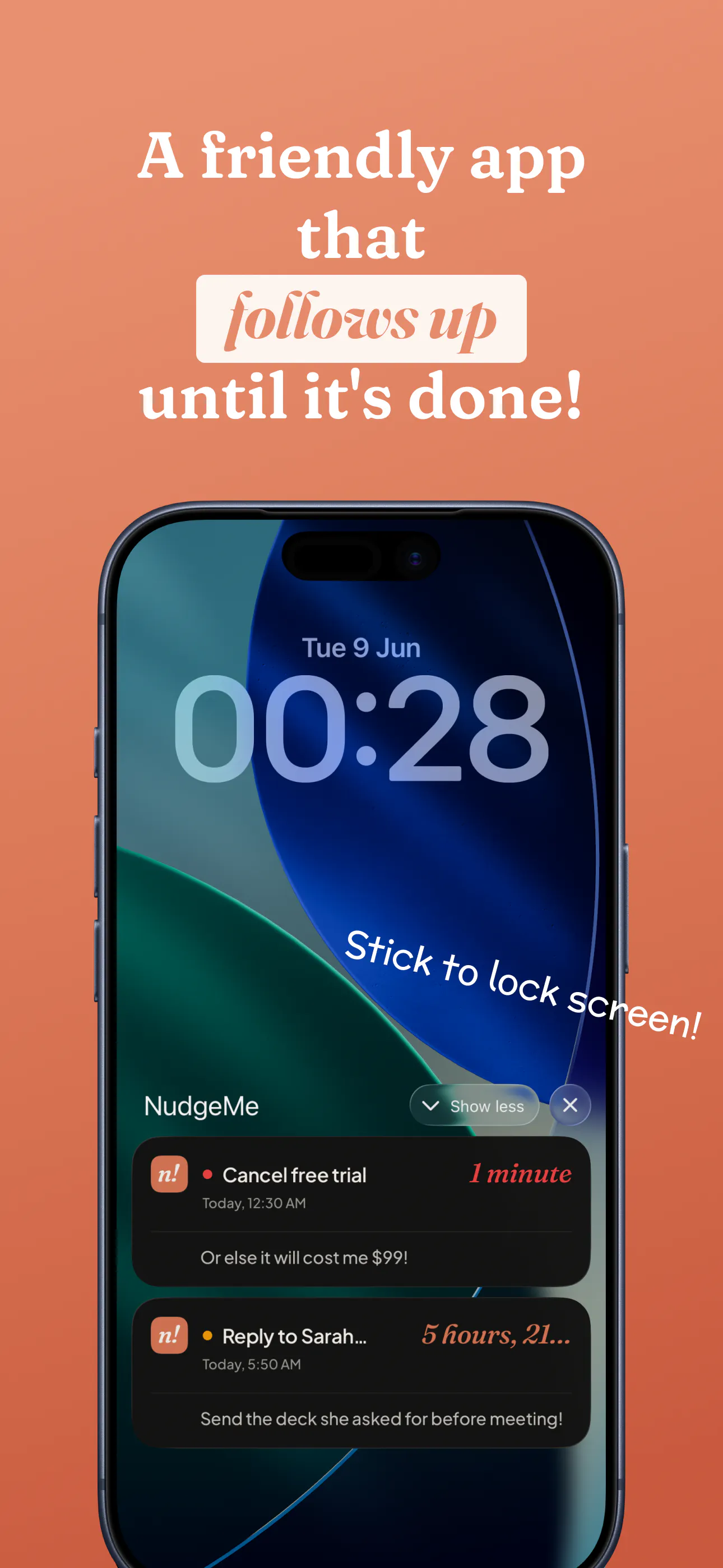 Nudge Me! Lock Screen Reminder gallery image