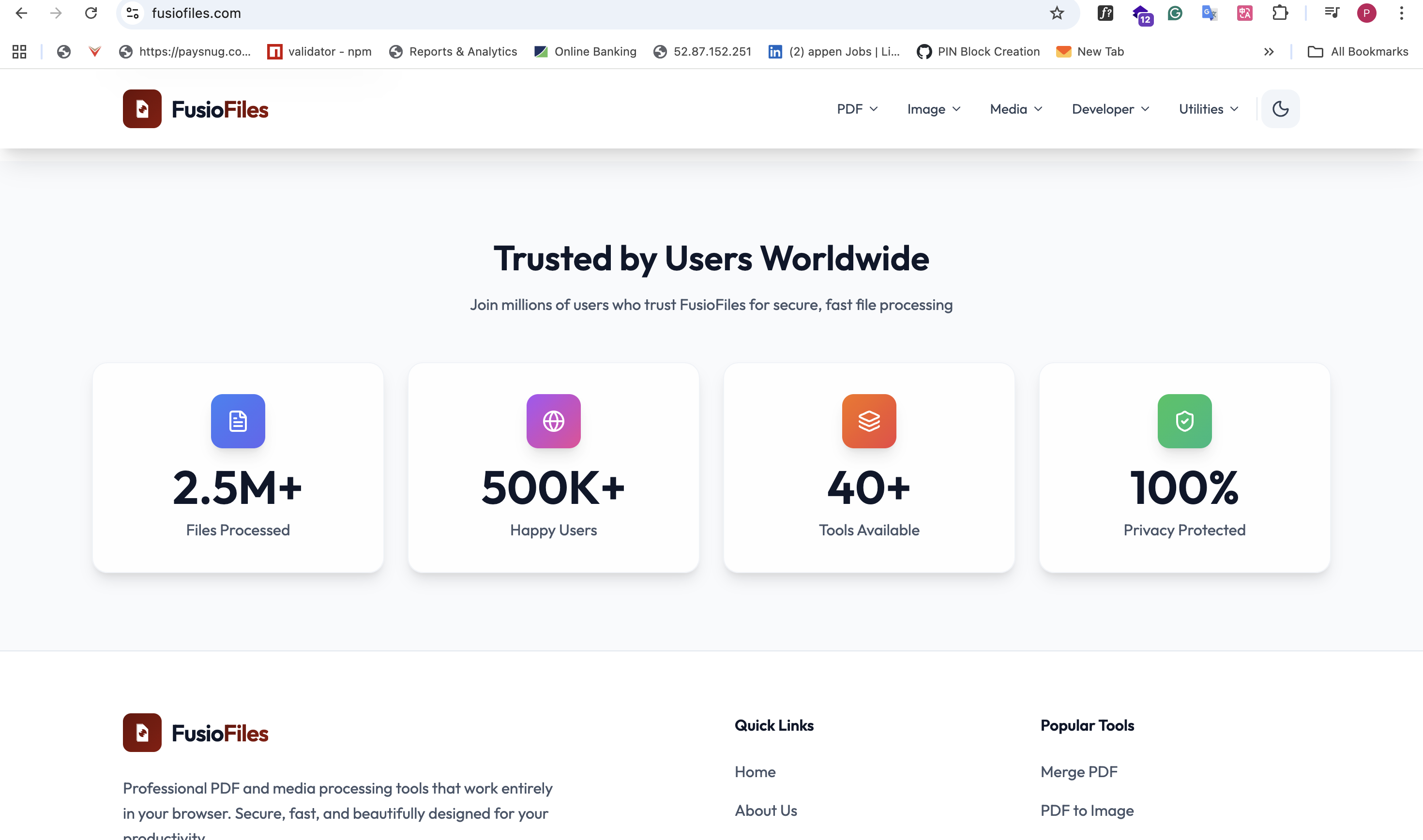 Free Online File Tools - Main product screenshot demonstrating key features and user interface