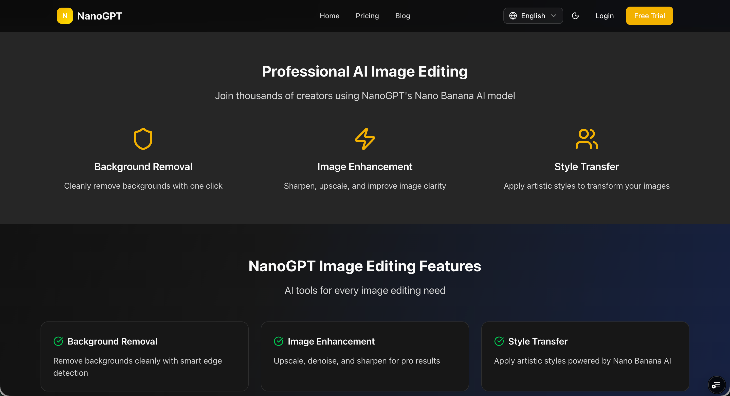 NanoGPT - Screenshot 4 showing product features and functionality