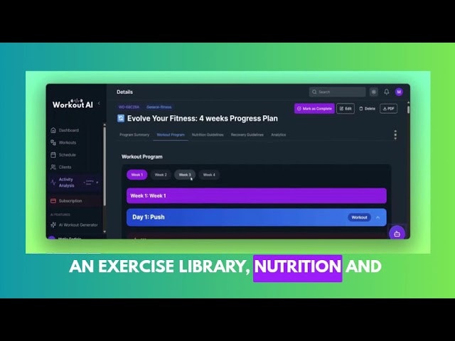AI Workout Generator for Trainers & Gyms gallery image