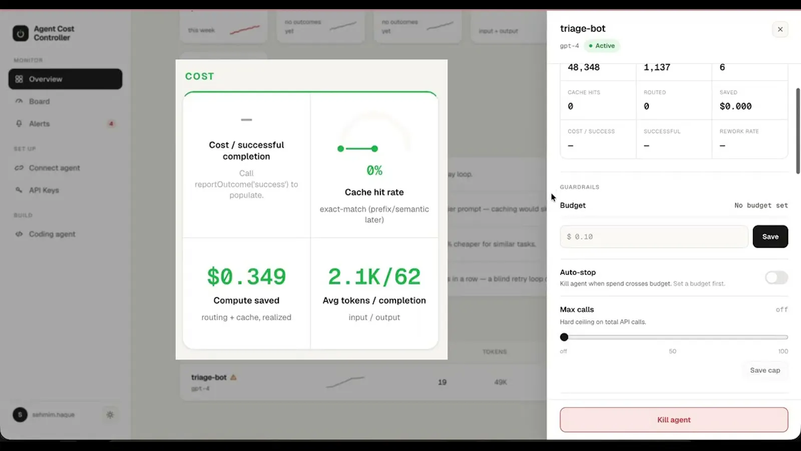 Agent Cost Controller screenshot 1 (video preview)