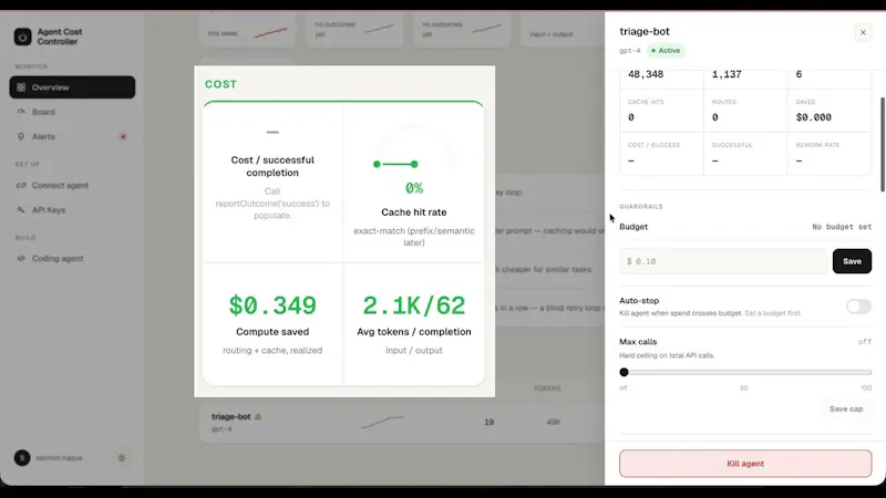 Agent Cost Controller screenshot 1 (video preview)