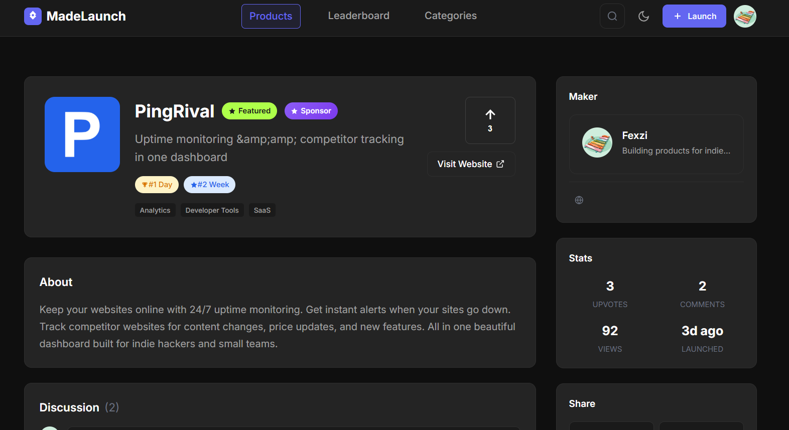 MadeLaunch - Screenshot 3 showing product features and functionality