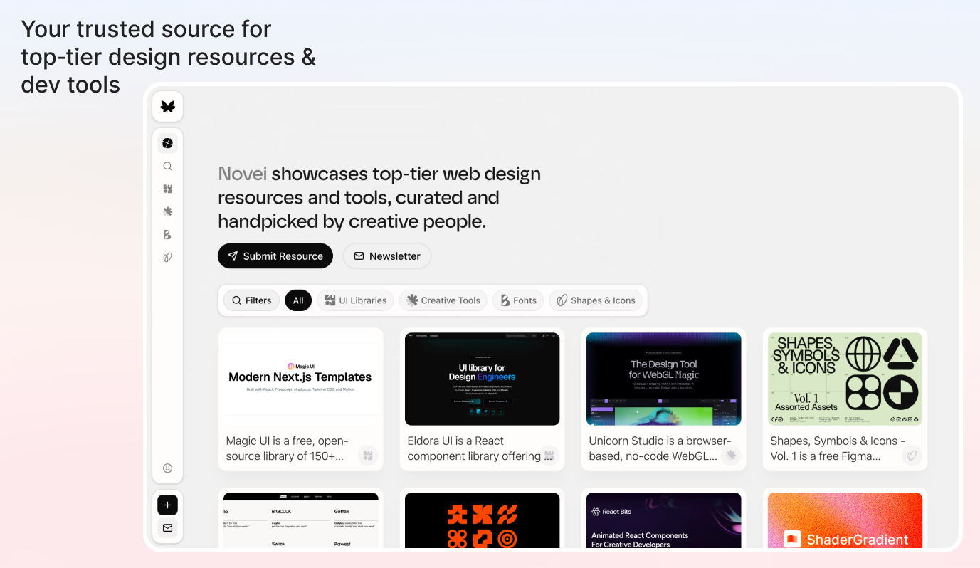 Novei - Main product screenshot demonstrating key features and user interface