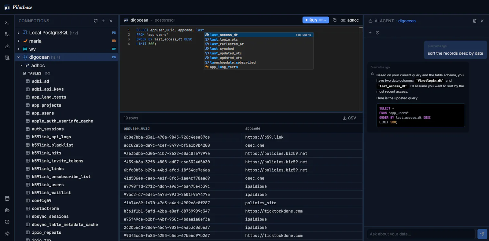 Pilotbase screenshot 1
