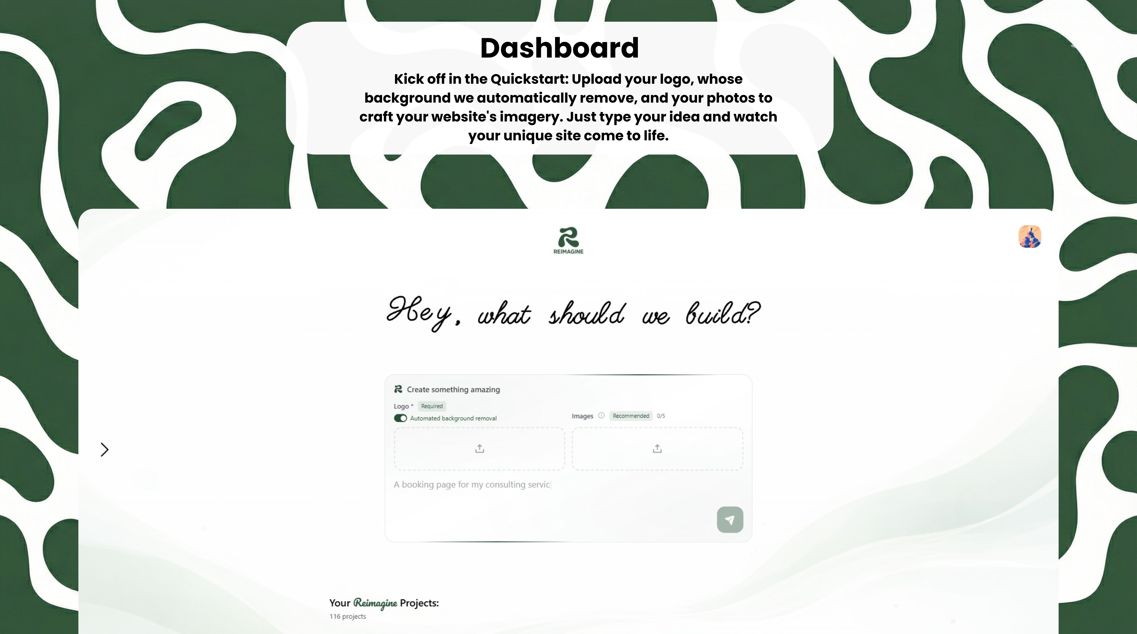 Reimagine AI | Website Generator gallery image