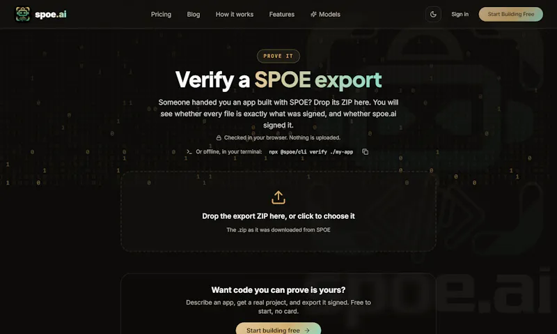 SPOE | Private Vibe Coding AI  screenshot 3