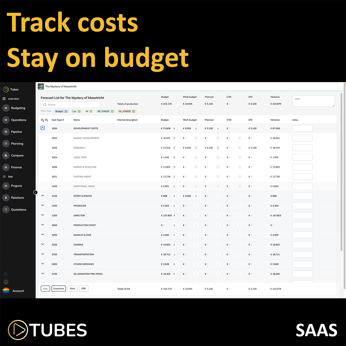 Tubes - All-in-one platform for film, TV, and drama producers media 7