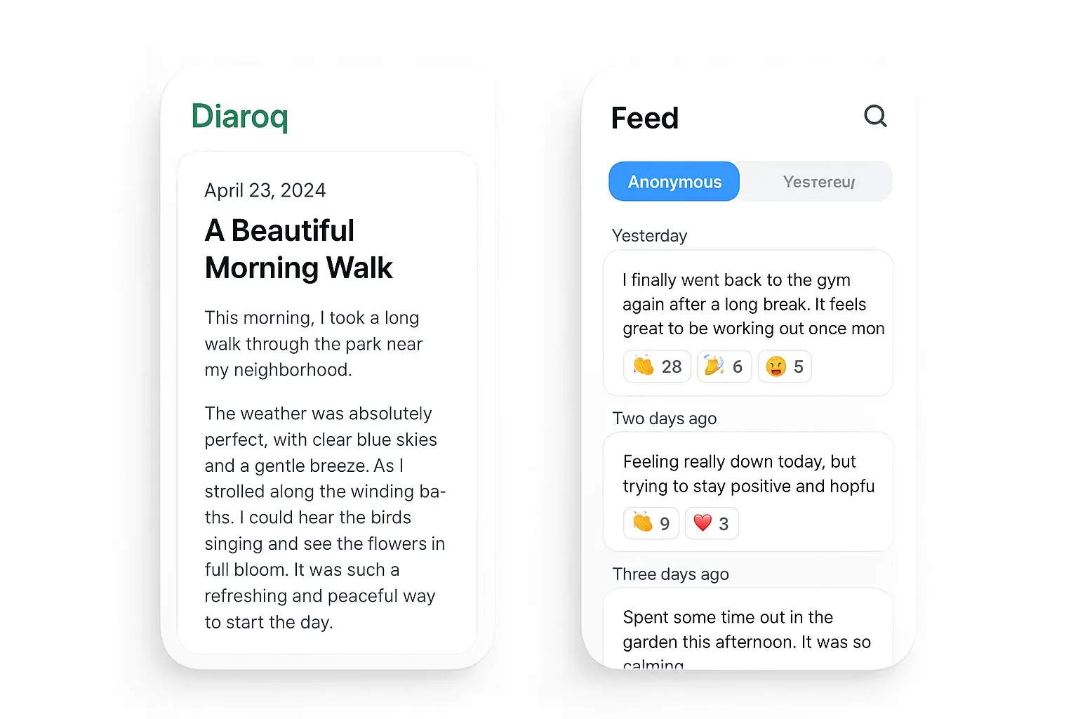 Diaroq — write privately or anonymously gallery image