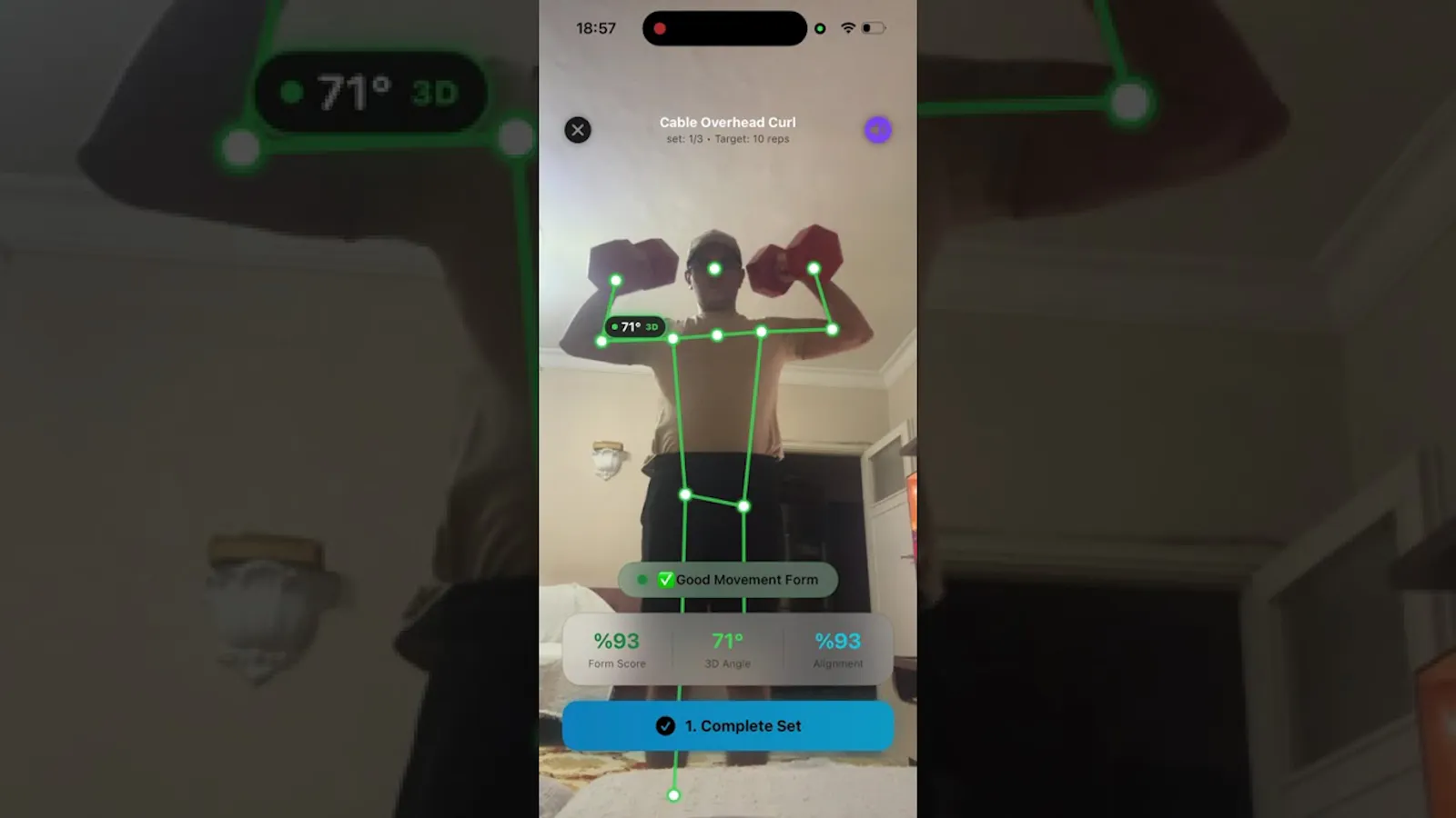 VisionFit AI: Camera Coach screenshot 1 (video preview)