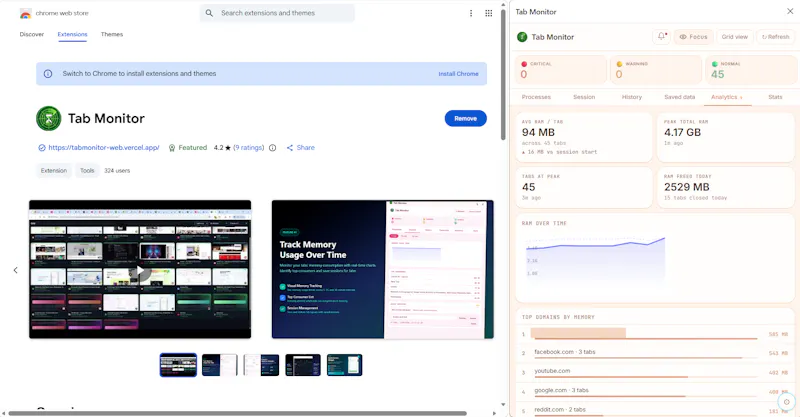 Tab Monitor screenshot 2