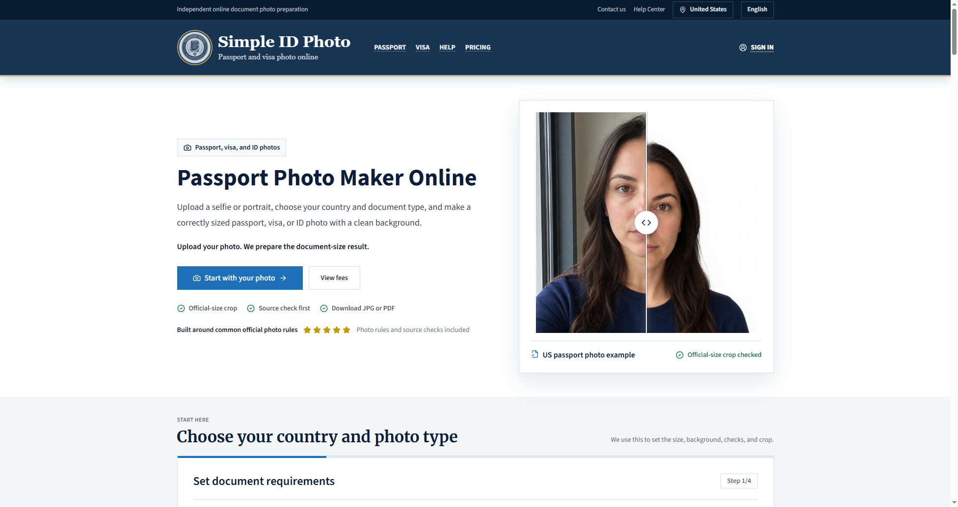 passport size photo gallery image