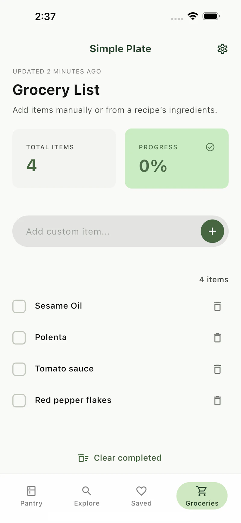 Simple Plate — Cook What You Have screenshot 8