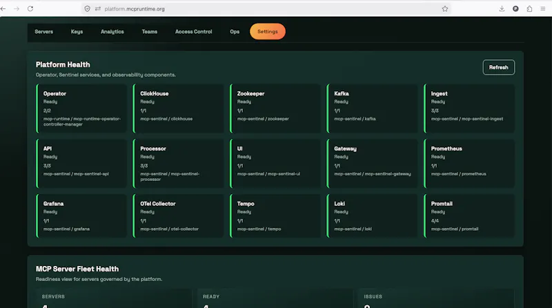 MCP Runtime screenshot 2