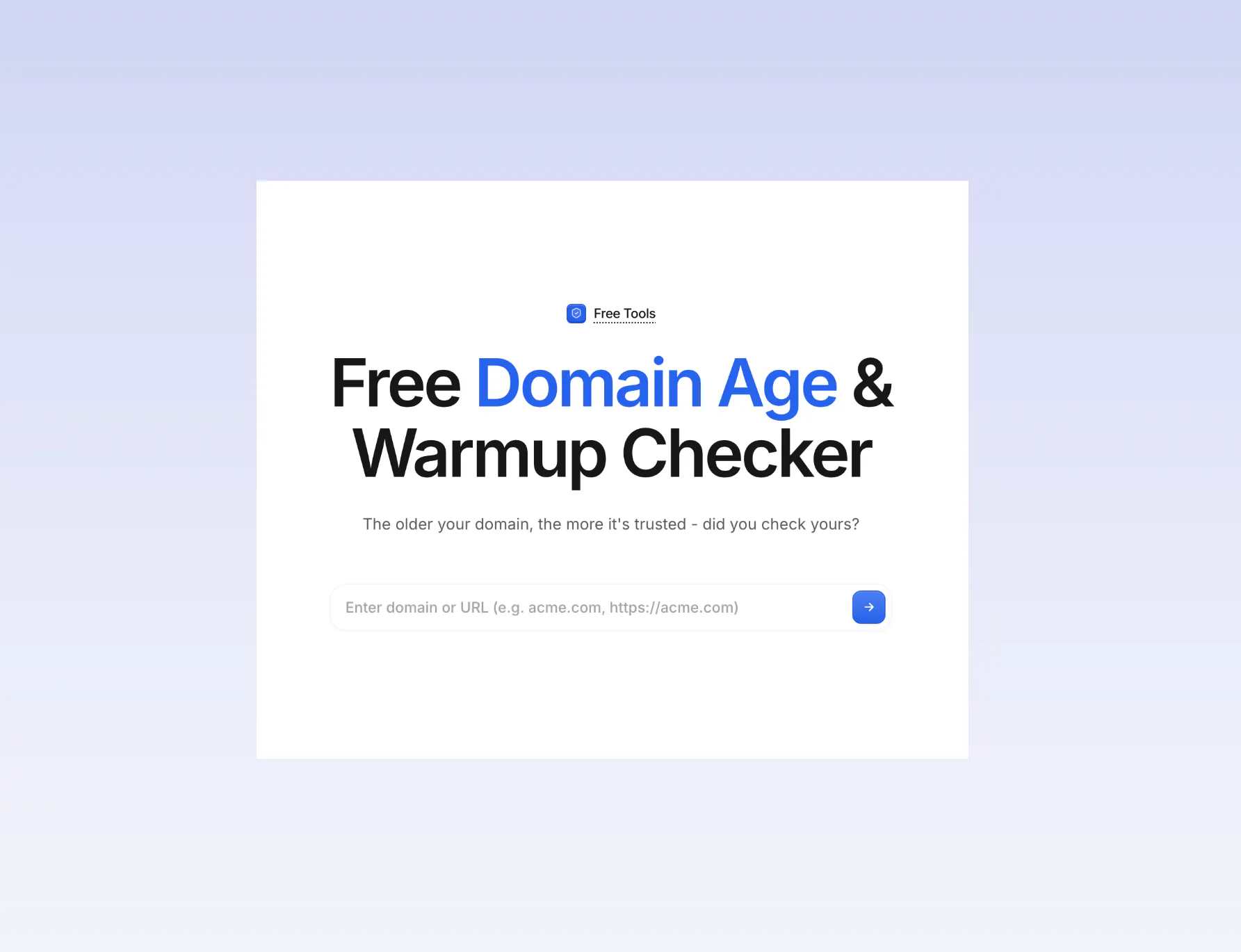 Reloop Domain Age & Warmup Checker gallery image