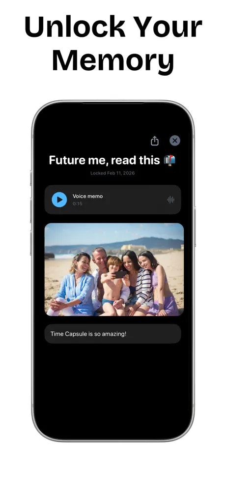 Time Capsule App - Screenshot 5 showing product features and functionality