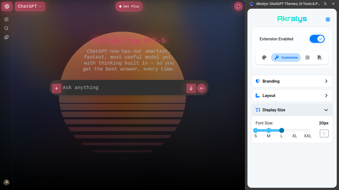 Media Tema Custom Chatgpt, Alat UI & PDF 2