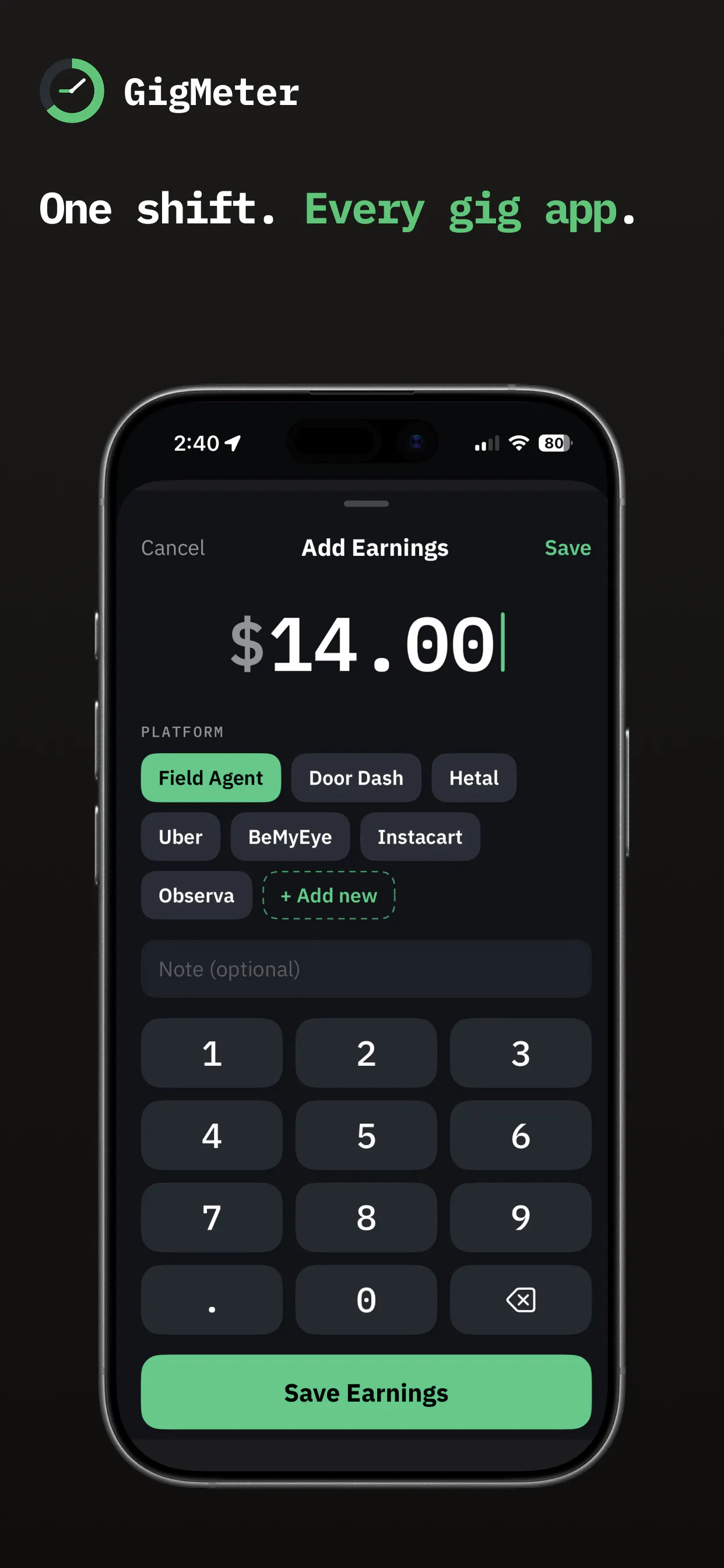 GigMeter - Know what you actually earn gallery image