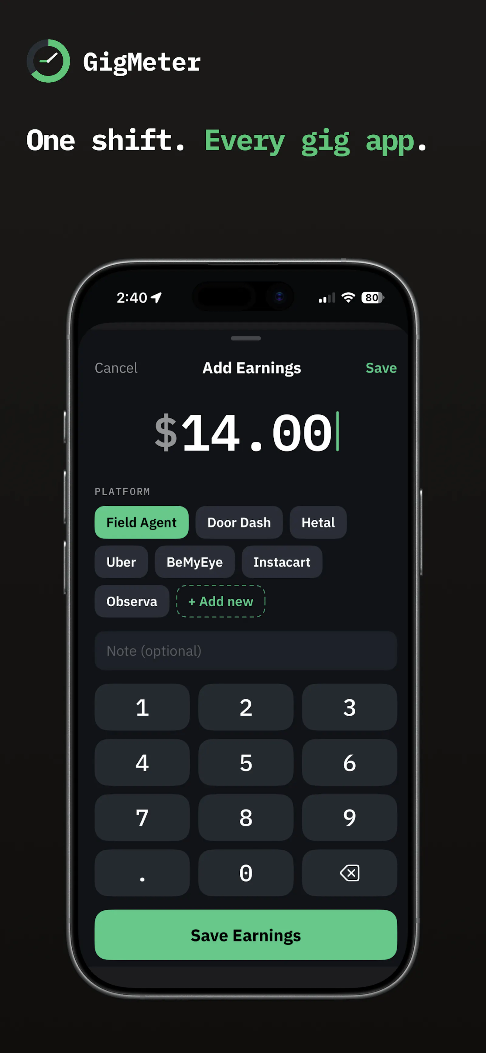 GigMeter - Know what you actually earn screenshot 4