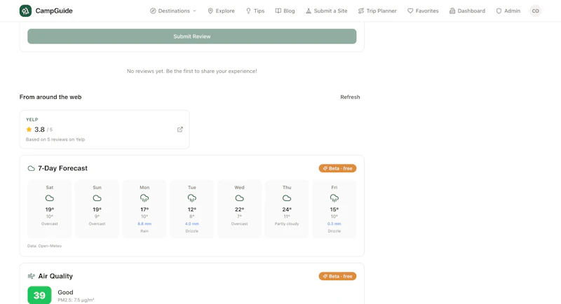 CampGuide screenshot 4