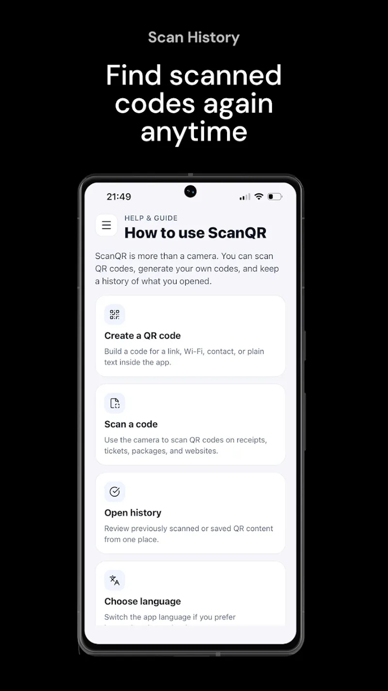 ScanQR - QR Code & Barcode screenshot 4