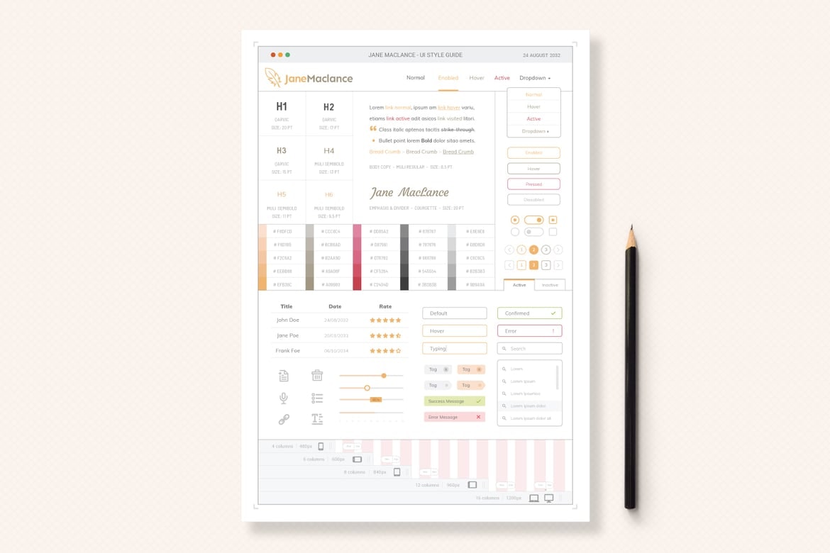 One Page UI Style Guide logo