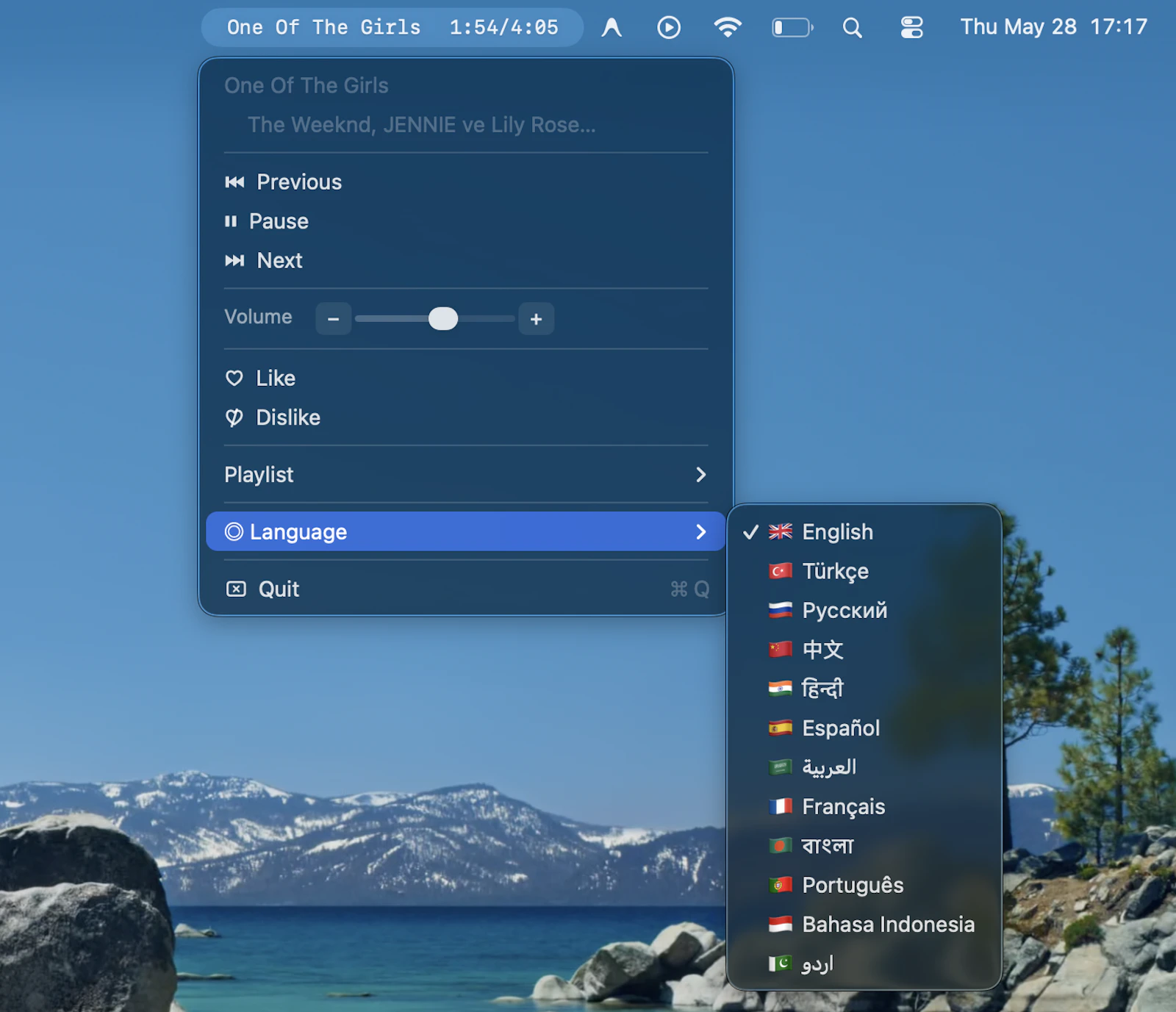 YTMusic MenuBar screenshot 4