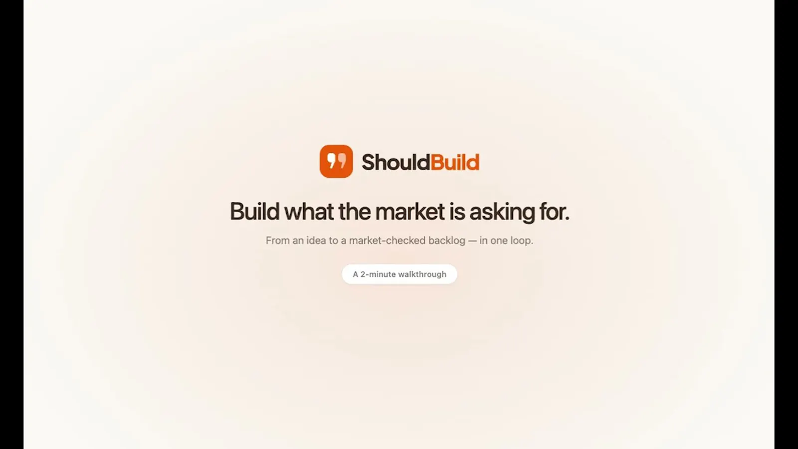 ShouldBuild screenshot 1 (video preview)