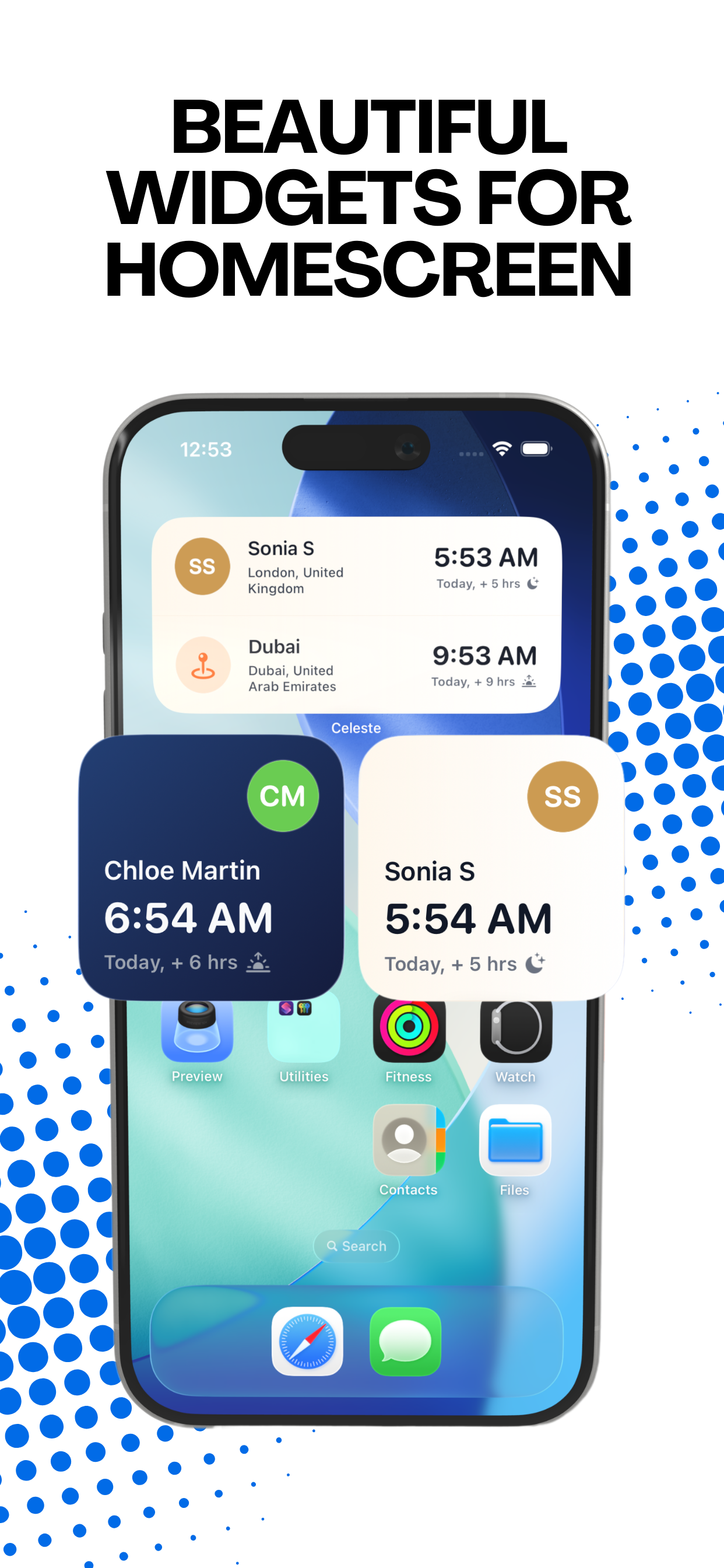Compare Timezones - Celeste - Screenshot 4 showing product features and functionality