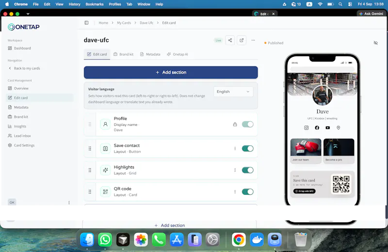 OneTap Card screenshot 4