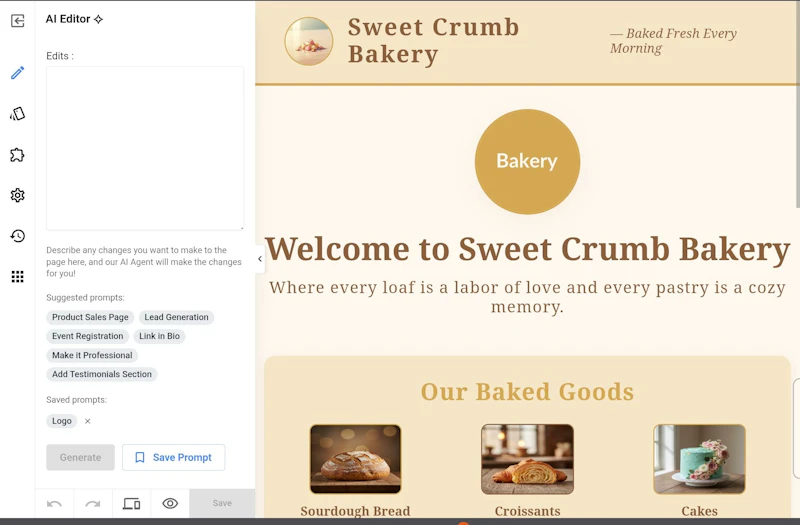 Landed.net AI Site builder with MCP screenshot 3
