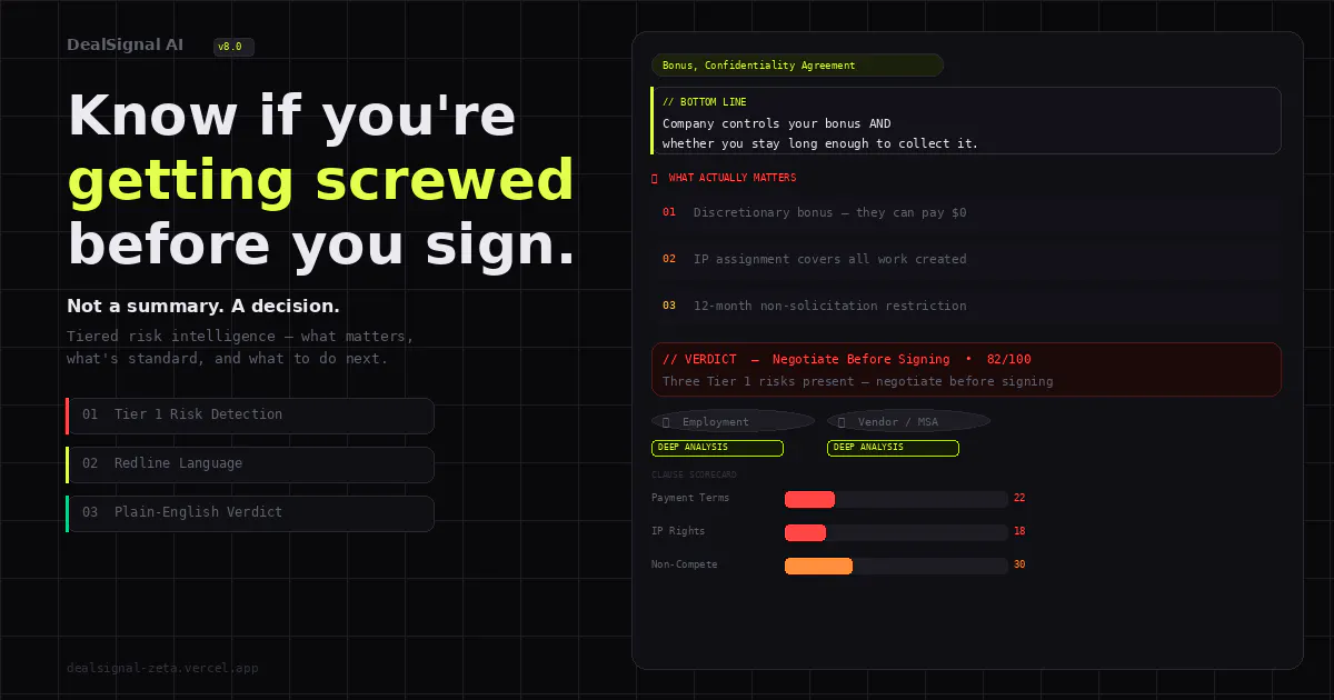 DealSignal AI product banner