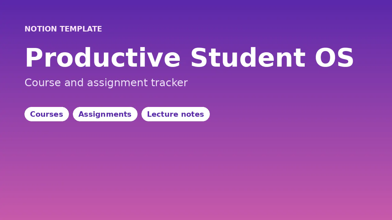 Productive Student OS gallery image