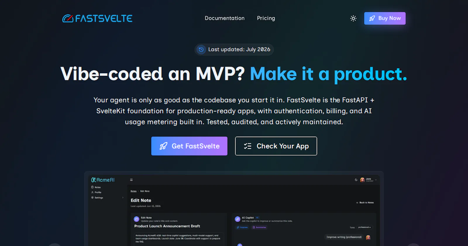 FastSvelte screenshot 2