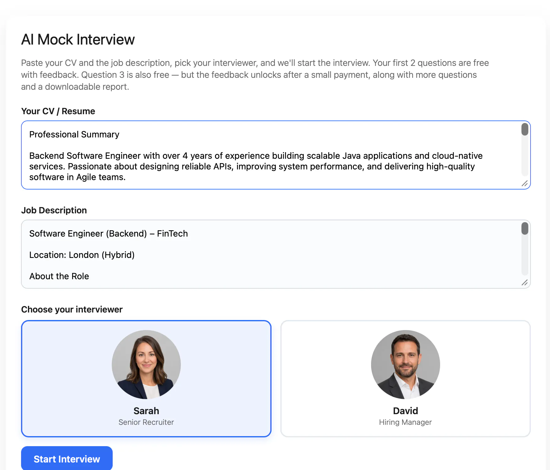 OneSwifty Mock Interview 截图 3