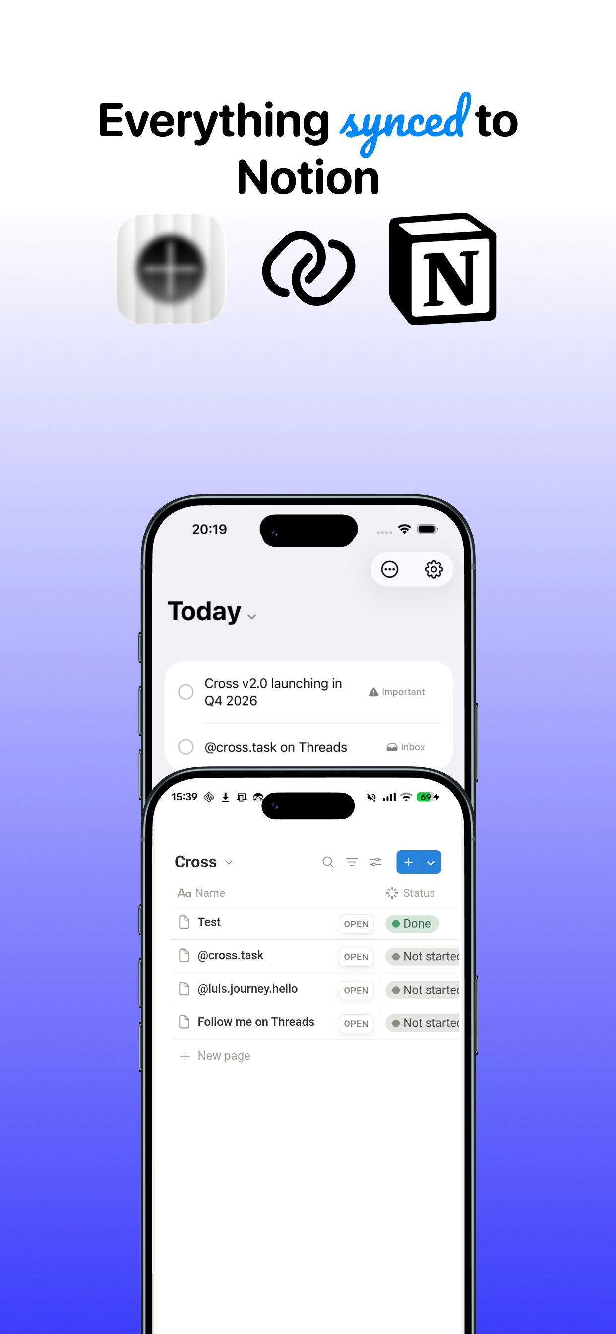 Cross: The todo app that syncs to Notion gallery image