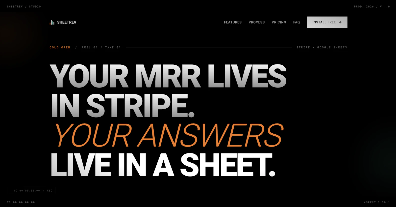 Sheetrev / Your MRR, in your sheet. screenshot 2