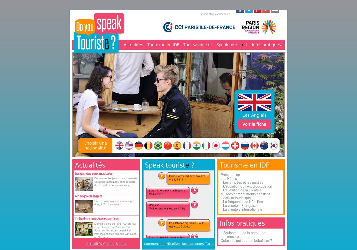 Yes I speak touriste