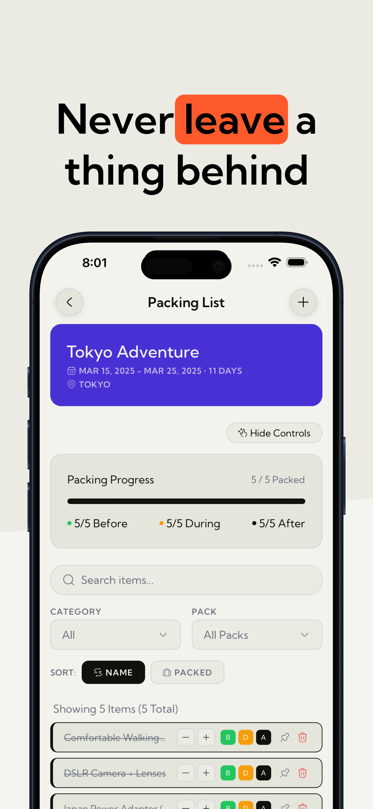 Trip Mate: Planner & Packing - Screenshot 3 showing product features and functionality